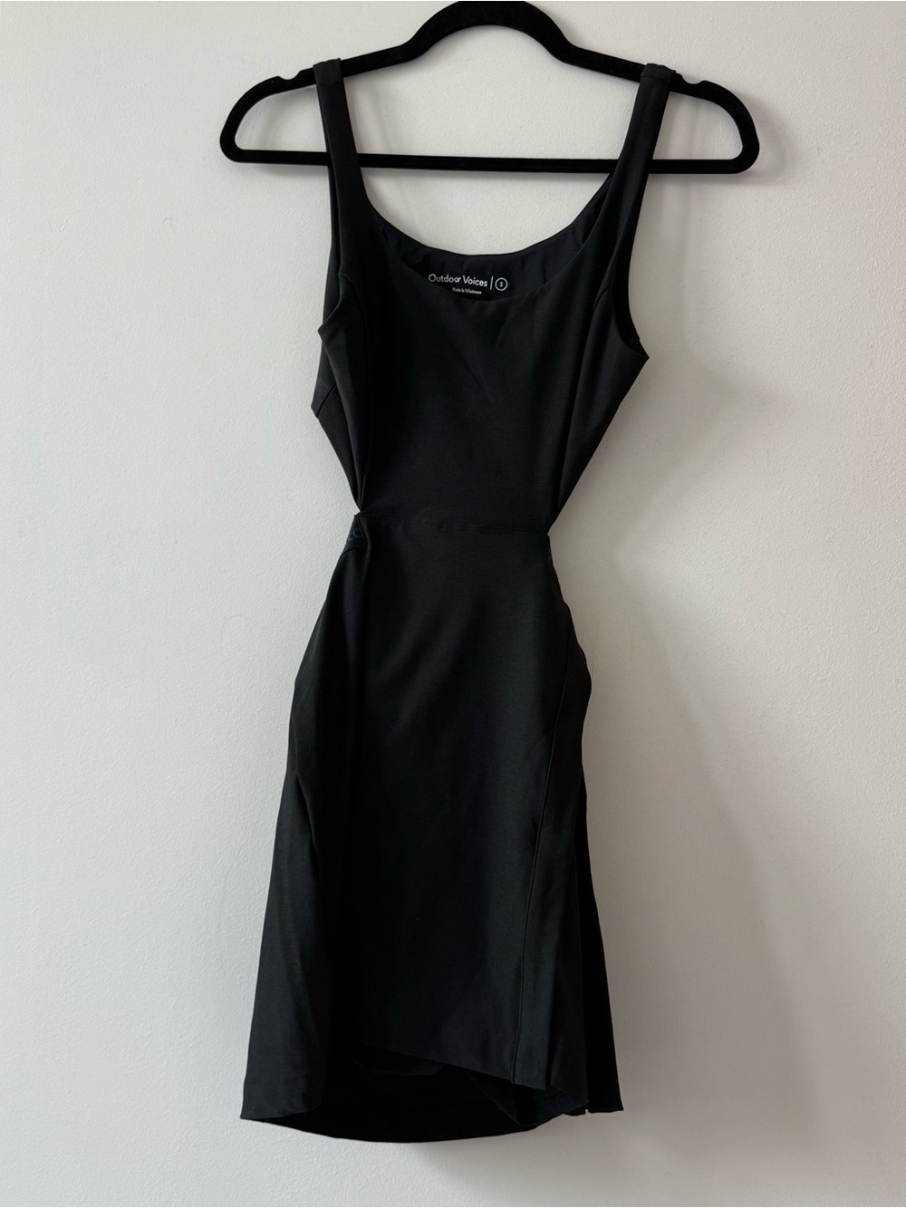 Outdoor Voices Black Cutout Tank Dress
